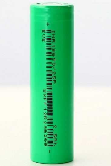 EVE 25P 18650 Battery 2500 mah