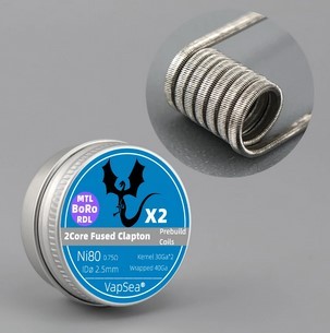 VapSea - 2Core Fused Clapton - ni80 - 0,75 ohm (10 pcs)