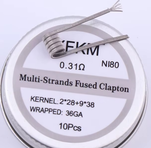 XFKM Coil - Multi-Strands fused clapton - Ni80 - (0,31_ohm) - 10pcs