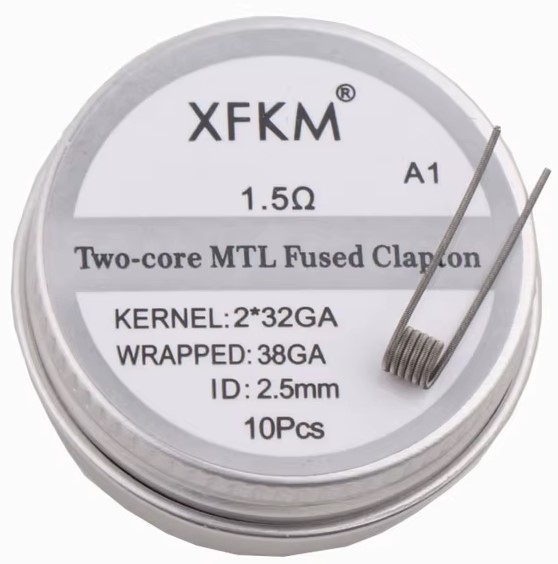 XFKM Coil - Tri-core MTL fused clapton - A1 - (1,5_ohm) - 10pcs