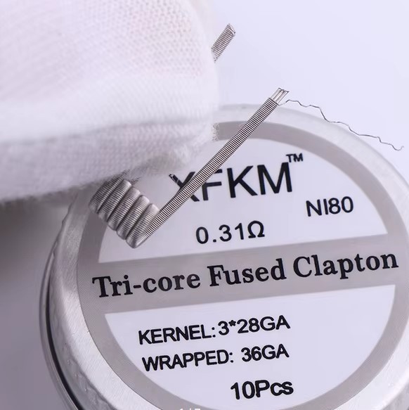 XFKM Coil - Tri-core MTL fused clapton - Ni80 - (0,31_ohm) - 10pcs