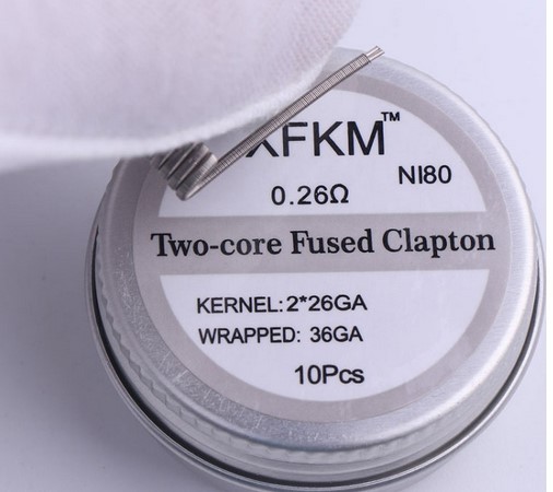 XFKM Coil - Two-core fused clapton - Ni80 - (0,26_ohm) - 10pcs